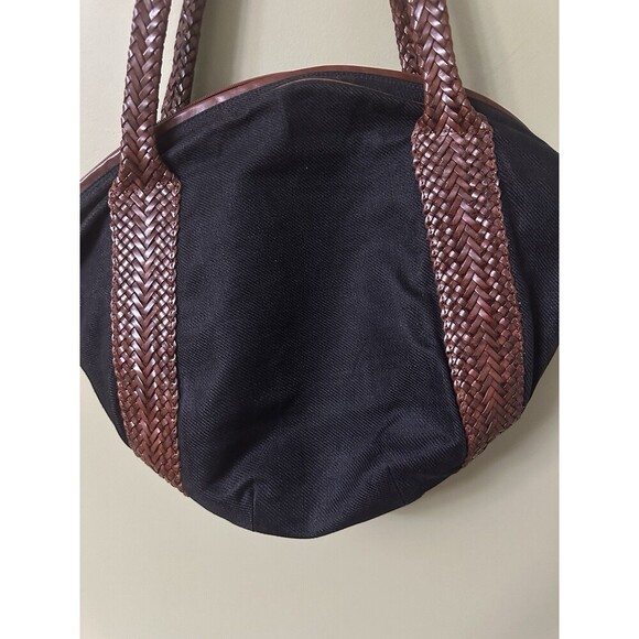 De Vecchi Hamilton Hodge Large Shoulder Bag Woven Leather Handles‎ Made In Italy - Picture 2 of 16
